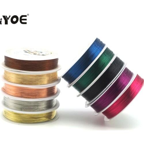 Copper Wire Line Cord 0.3/0.4/0.5/0.6/0.8/1.0mm DIY for Jewelry Making Bracelet Necklace Earring Craft Beading Wire