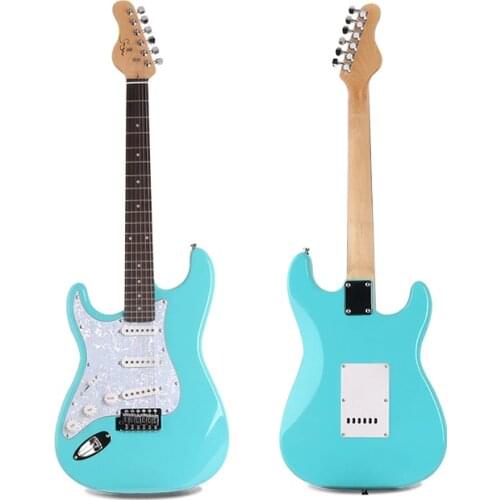 New electric Left hand guitar 22 dishes beginner Bright light Basswood Single shake Single EQ Musical instrument