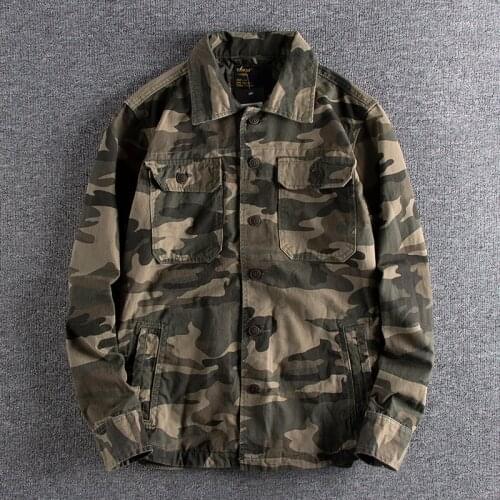 2021 new arrival Tough mens tooling long sleeve shirt thick twill Cotton autumn and winter jacket high quality outerwear 274