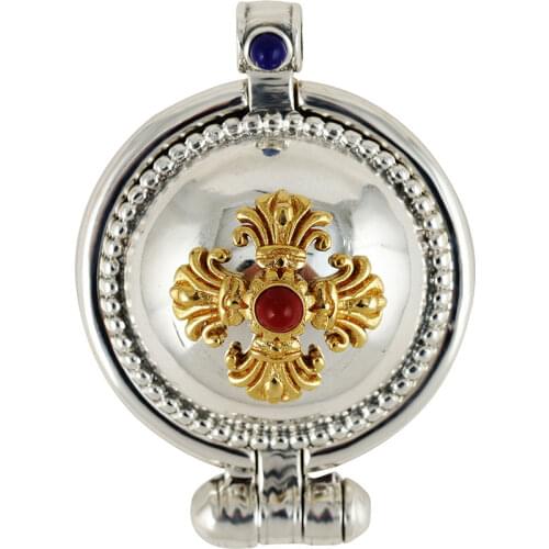 925 Silver Cross Diamond Pestle Fair Knot Hanging Necklace Gawu Box