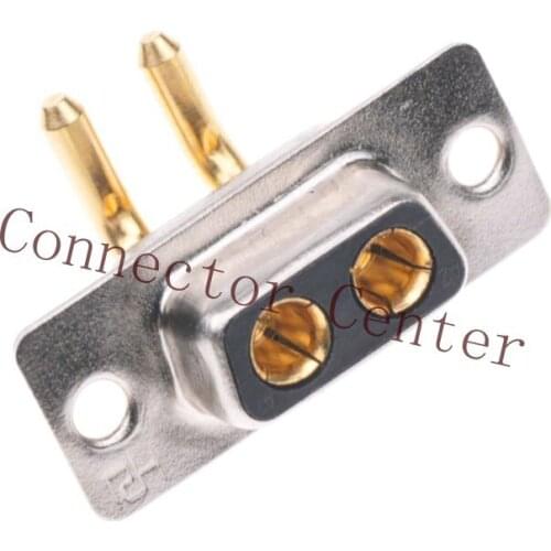 PCB solder large current 2W2 Dsub DB Female Connector 2-pin right angle 90 degree