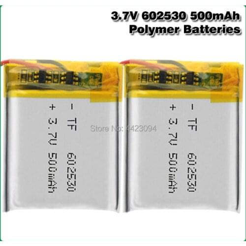 Rechargeable 3.7V 500mAh 602530 Battery Li-Po Polymer cells Lithium li-ion Lipo Battery For MP3 MP4 Smart Watch Reading Pen