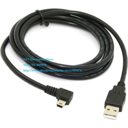 Right Angled 90 Degree Mini USB B Type 5Pin Male to USB 2.0 Male Data Cable About 1.8M/Free Shipping/1PC