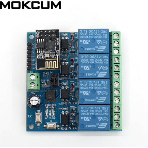 DC 5V & DC12V rele wifi WIFI 4-Channel Relay Module IoT Wireless Transmitter For Smart Home 100 Meter Integrated Design Module
