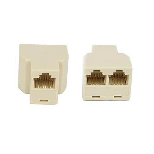 10pcs RJ45 1 to 2 LAN ethernet Network Cable Splitter Extender Plug adapter