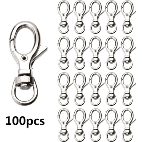 PARETO 34.5mm Small swivel snap hook key rings 100Pcs PBS19YS01