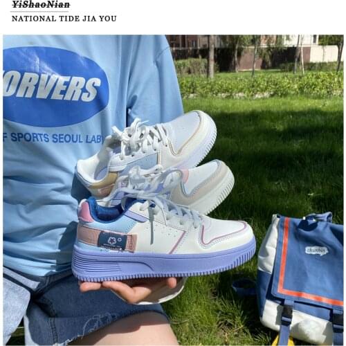 All-Match Thick-Soled Ladies Single Shoes Spring And Autumn New Fashion Trend Color Matching Casual Sneakers