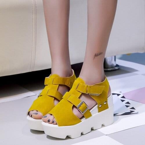 Summer new style wedge fish mouth sandals waterproof platform platform platform platform platform womens shoes wome shoes