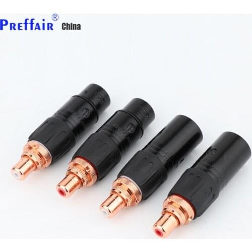 Neutrik XLR Male Female to RCA Female Socket Adapter Gold Balanced Plug Male