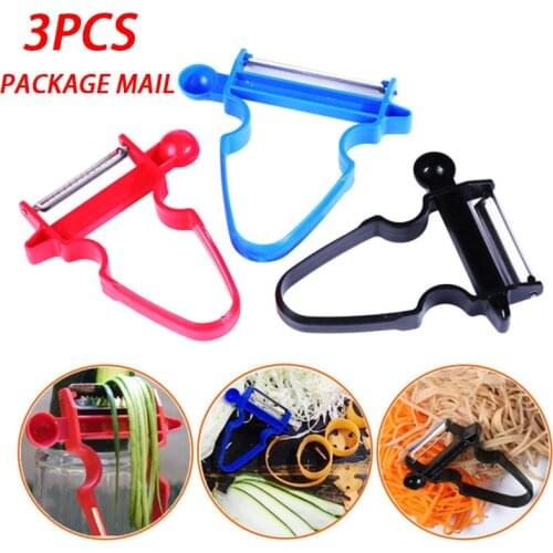 1PC/3PCS Magic Trio Peeler Slicer Stainless Steel Blade Multi-Function Vegetable And Fruit Pattern Grater Kitchen Cutter Tool