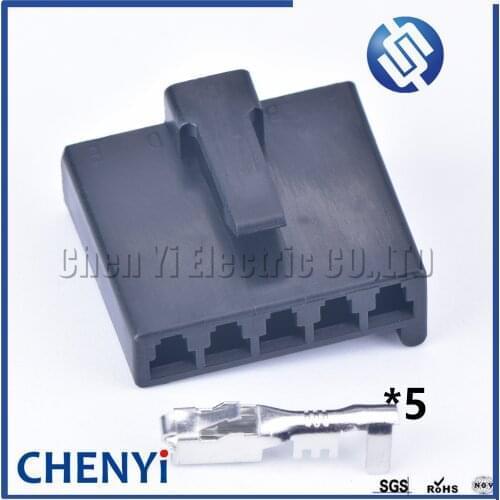 1 set 5 Pin 2.8mm female unsealed auto wiring harness plug connector DJ70213A-2.8-21