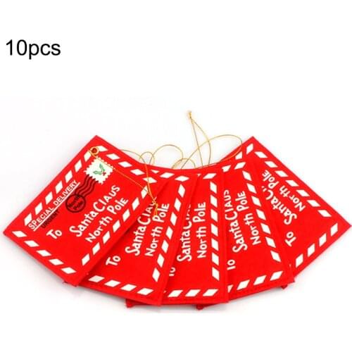 10 Pcs Christmas Greeting Hanging Envelope Bags Christmas Gifts Cards School Wedding Home Accessories
