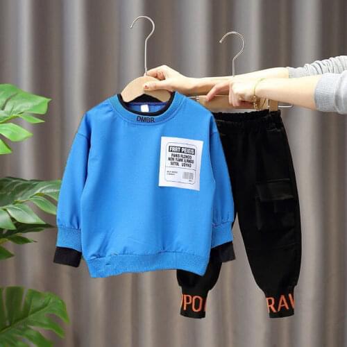 2021 Boys Clothes Set Sweatshirt Pants Tracksuits Spring Autumn Kids Sport Suit Children Clothing 2 3 4 6 7 8 9 10 Year