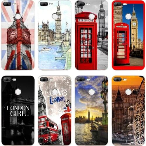 35H London Red Telephone Big Ben Soft Silicone Tpu Cover phone Case for huawei Honor 9 Lite 10 p 9 10 lite