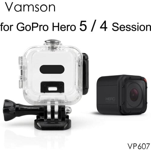 Vamson for Go pro 5 Session Accessories Waterproof Housing Case 45m Underwater Diving With Screw Base for Gopro Hero 4 Session