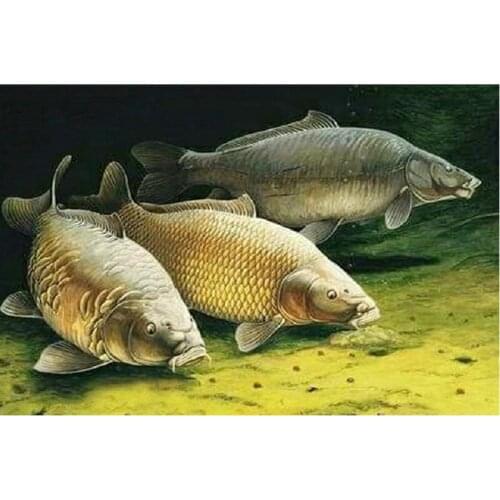 DIY 5d diamond painting cross stitch fish icons diamond embroidery animal picture diamond mosaic canvas painting home decoration