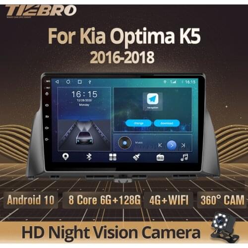 2DIN Android 10 Car Radio For Kia Optima K5 2016-2018 Car Receiver GPS Navigation Stereo Receiver DSP Car Multimedia Player IGO