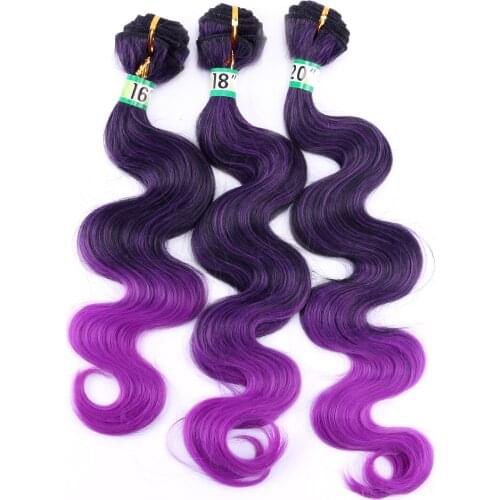 FSR Ombre hair bundles body wave hair bundles 16-20 Inch 3 pieces one lot synthetic hair weave sew in hair extensions