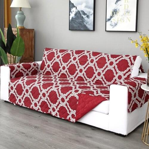 Double Sides Printing Sanding Siamese Non-slip Pet Sofa Cover for Living Room Couch Cover Stretch Elastic Slipcover Sofa Home