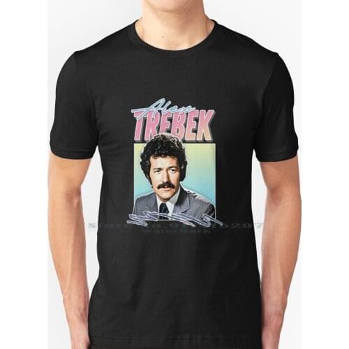 Alex Trebek _ Retro Vintage Aesthetic Fan Design T Shirt 100% Pure Cotton Alex Trebek _ Retro Vintage Aesthetic Fan Design