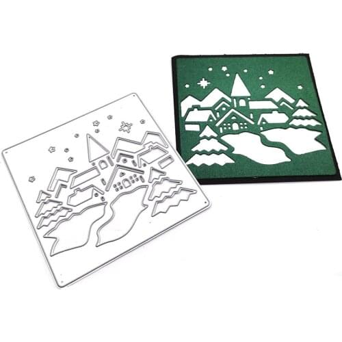 Julyarts Snow Village Christmas Dies Stencils for DIY Scrapbooking For DIY Scrapbooking/Card Making/Kids Christmas Fun