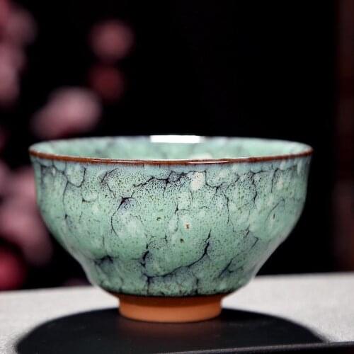 95x55mm Ceramic Tea Cup Traditional Chinese Kungfu Tea Set Accessories Vintage Style Tea Bowl Handcrafted Teaware Coffee Cup