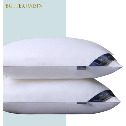 Hotel Comfortable Pillow Solid Color Neck Protector Sleeping Pillows for Home Bedroom 48x74cm Pillow Core for Adult Students
