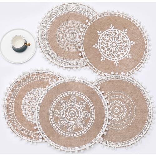 Leaf Shape Hollow PVC Bronzing Placemat For Dinner Table Mat Coffee Tables Tableware Plates Decoration Kitchen Accessories