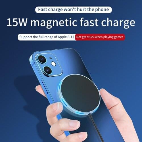 15W QI Quick Charging Magnetic Wireless Fast Charger for IPhone 12 Pro Max Induction Fast Wireless Charging Dock with Bracket