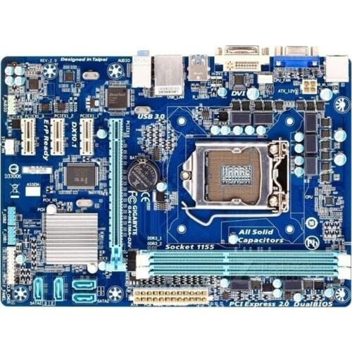 Original For Gigabyte GA-H61MA-D2V Desktop Motherboard H61MA-D2V H61 LGA 1155 i3 i5 i7 DDR3 Micro-ATX 100% Fully Test