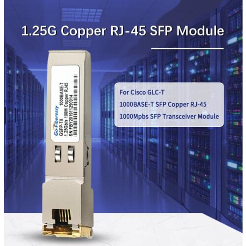 10pcs SFP RJ45 Copper Transceiver Module Compatible for Cisco/Mikrotik GLC-T/SFP-GE-T 1000Base-T Ethernet Fibra Optical Module