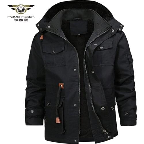 Mens Military Fleece Inner Winter Jacket Coats Thick Warm Casual Parkas Outwear Male Jaquetas Masculina Inverno Hooded Overcoat