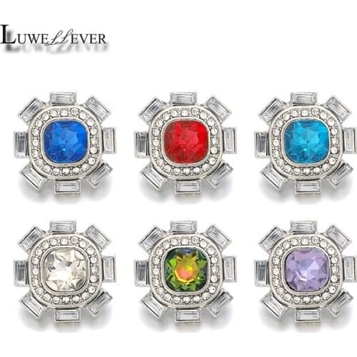New Component 045 Crystal 18mm Metal Snap Button For Bracelet Necklace Interchangeable Jewelry Women Accessorie Findings