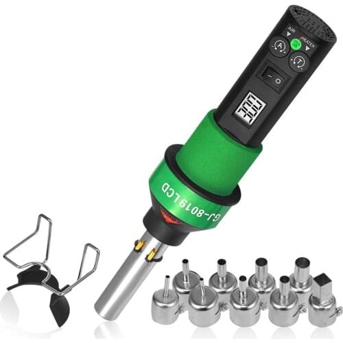 Hot Air Gun Portable Constant Temperature Hot Air Gun with Brushless Fan Set Digital Control Display Hot Air Gun #40