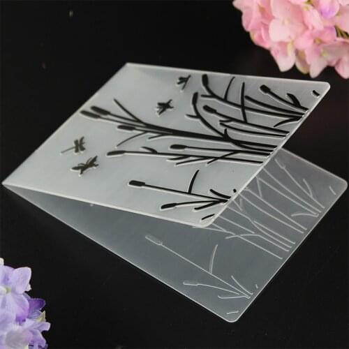 YLEF034 Trees Plastic Embossing Folder For Scrapbook Stencils DIY Photo Album Cards Making Decoration Template Mold 10.5*14.5cm