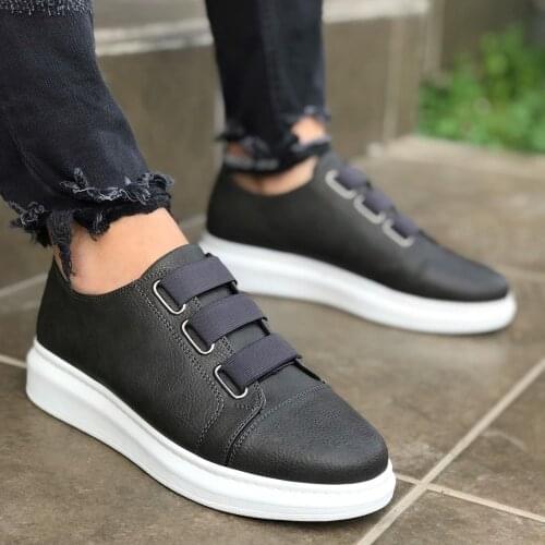 WG026 Gray Thick Sole Casual Men Shoes