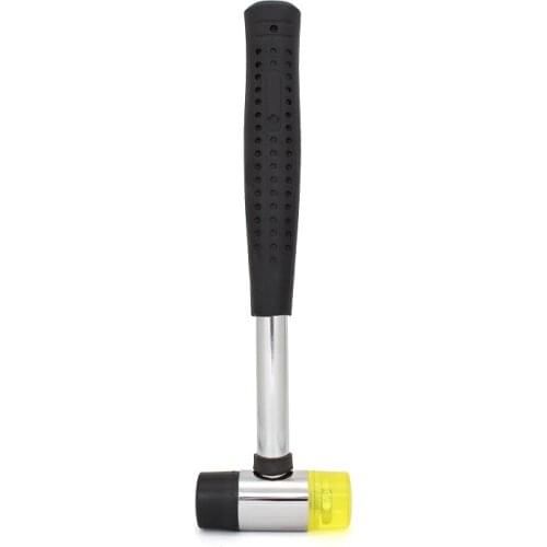 Profession Leather Carving Hammer, DIY Leathercraft Mallet, Cowhide Stamping Sew Tool, Nylon T Head Straight Wood Handle Punch