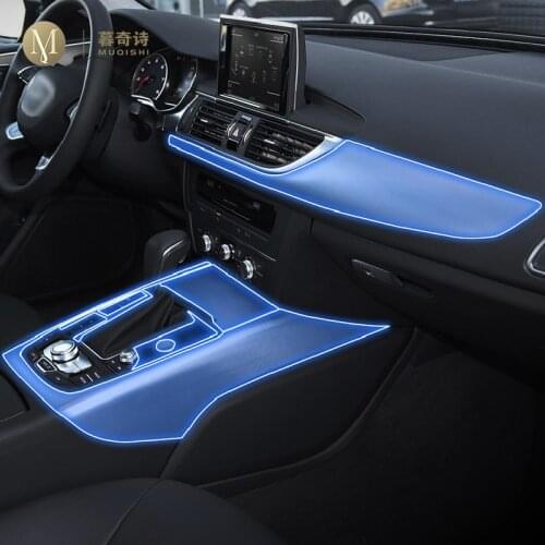 For Audi A6 S6 A7 C7 2012-2018 Car Interior Center console Transparent TPU Protective film Anti-scratch Repair film Accessories