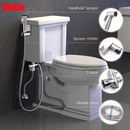 Toilet bidet sprayer Stainless Steel Hand Bidet faucet for Bathroom hand sprayer shower head self cleaning Accessories