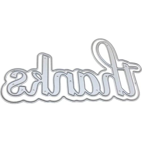 Thanks Metal Cutting Dies Stencil Scrapbooking DIY Album Stamp Paper Card Emboss