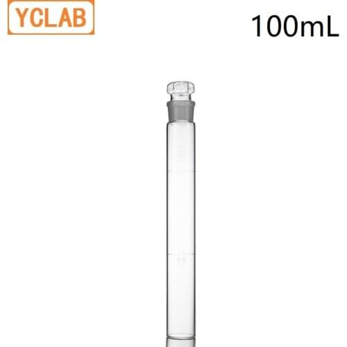 YCLAB 100mL Glass Colorimetric Tube with stopper Nessler Glasses Laboratory Chemistry Equipment