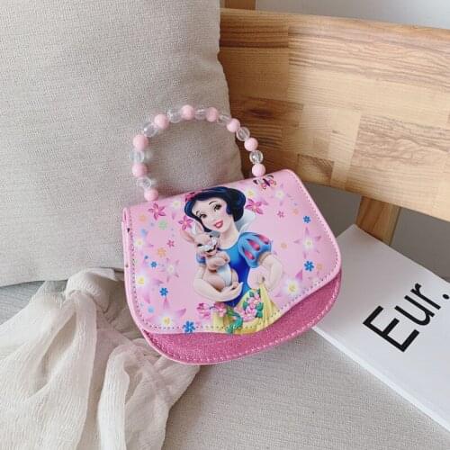 Disney Childrens Small Bags New Frozen Bead Handbag Shoulder Bag Cartoon Princess Bag Girls Messenger Bag