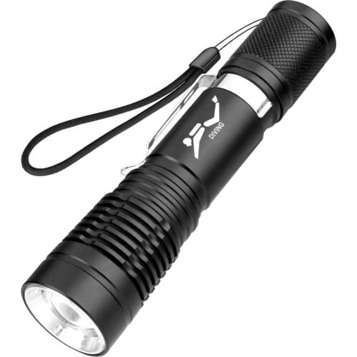 LED Flashlight LED Waterproof scuba Diver Diving Flashlight underwater Flash Light camping Torch With clip and handstrap