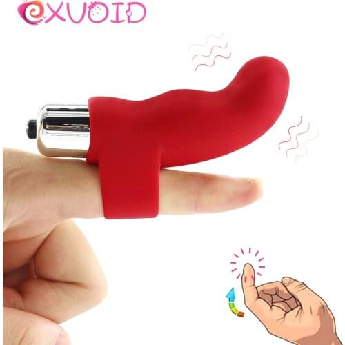 EXVOID Finger Sleeve Bullet Vibrators Sex Toys for Women Clitoris Stimulator G Spot Massager Adult Products Egg Vibrator