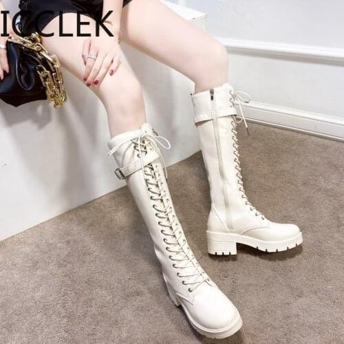Lace Up Zipper Boots Short Boot Wear-resistant Non-slip Women Boot Winter Female British Wind 2020 New Joker Thick Bottom