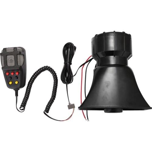 Horn speaker Tone Sound Car Emergency Siren Car Siren Horn Mic PA Speaker System Emergency Amplifier Hooter 12V 80W 200dB