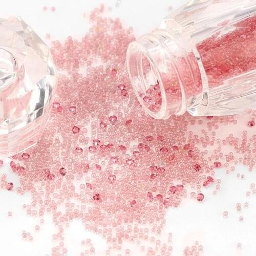 1Pc Micro Pixie Beads Gravel Nail Crystals For Nails Colorful Multicolor Micro Strass Glass Caviar Beads Nail Art 3D Decorations