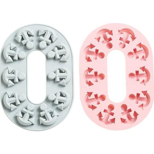 10 Cells Creative Anchor Style Cake Molds Shape Chocolate Safe Material Kitchen Tools For Baking Biscuit Pastry Mould
