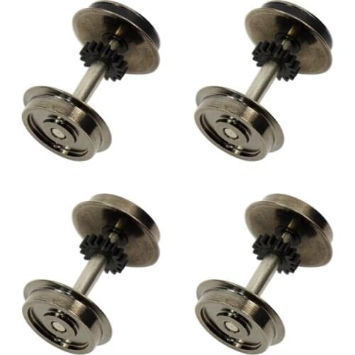 2pairs/4 pairs 38'' Metal Wheels with adhesive Model Train HO Scale DC Wheel Set HP0187