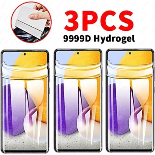 3PCS Hydrogel Film For Samsung Galaxy A72 5G/4G Full Cover Samsun A 72 72a samsunga72 a725 a726 Safety Film Not tempered Glass